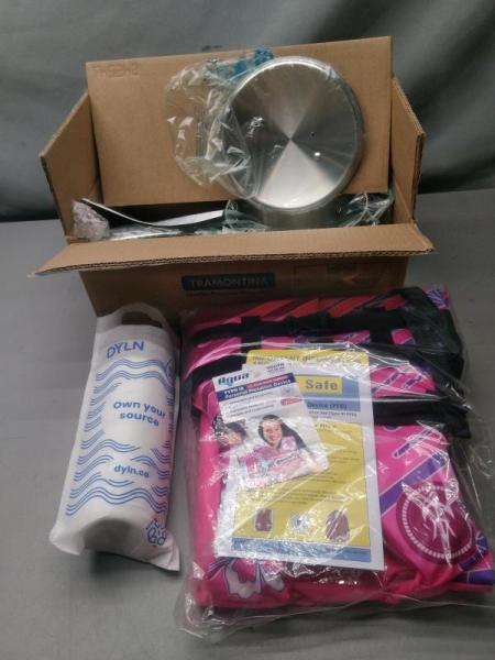 General Merchandise - Signature Sauce Pan, Oceans7 Life Vest, DYLN Hydrogen Water Bottle - MSRP $1,763