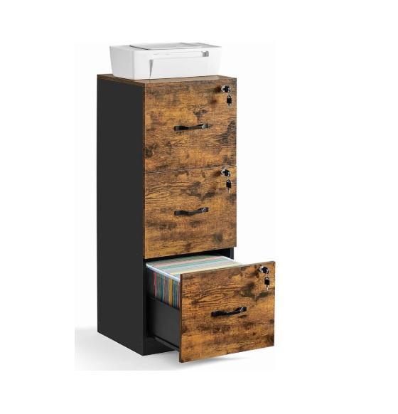 VASAGLE 3-Drawer Vertical File Cabinet, Nesco Deluxe Food Vacuum Sealer, Flash Furniture Restaurant Chair - MSRP $1,021