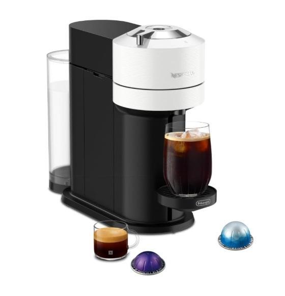 DeLonghi Nespresso Vertuo Next Coffee & Espresso Maker, Ninja NeverClog Cold Press Juicer, Accent Chair - MSRP $1,051