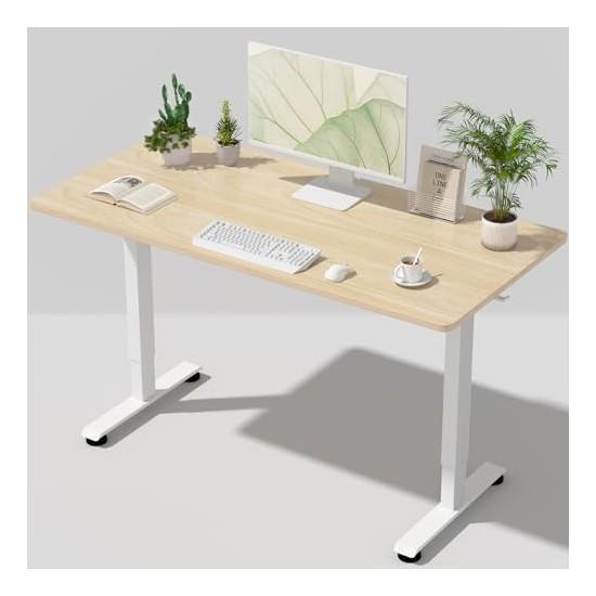 Veken Electric Standing Desk, MerxCompro Corten Hillside Planter, Furmorene Coffee Table - MSRP $997