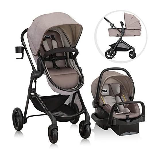 Evenflo Travel Stroller System, Comhoma Vanity Desk, CLXEast Wall Clock - MSRP $1,879