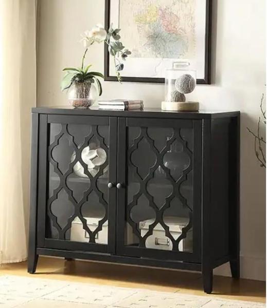 Furniture - Vicini 30'' Ceramic Top Single Vanity, Newhalem Black Console Table, 6.5" Outdoor Cushion Set - MSRP $2,301