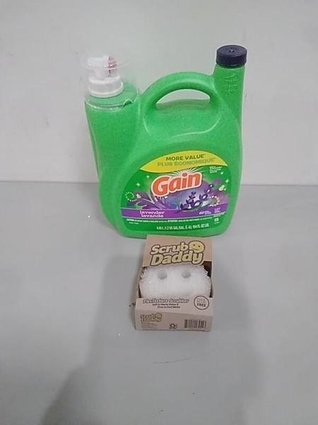 Bed Bath and Home - Gain Liquid Laundry Detergent, Scrub Daddy FlexTexture Foam Sponge - MSRP $1,388