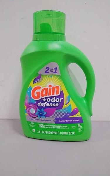 Gain Odor Defense Liquid Laundry Detergent Super Fresh Blast - 88.0 fl oz - MSRP $1,558