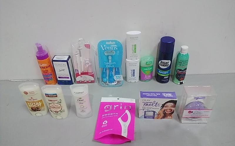 Health & Beauty- Plum Beauty Compact Sonic Facial Cleansing Brushes, Old Spice Whole Body Solid Deodorant -MSRP $11,415