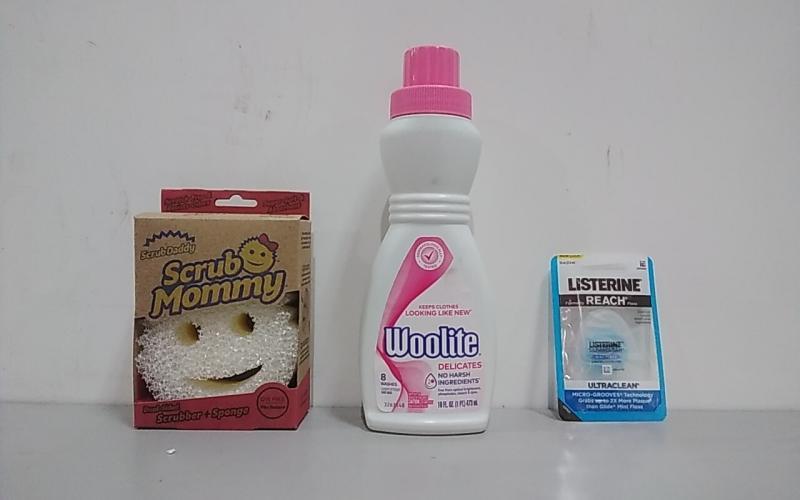 Bed Bath & Home - Woolite Delicates Hypoallergenic Liquid Laundry Detergents, Listerine Dental Flosses - MSRP $4,370