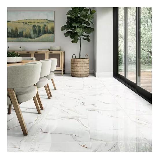 Daltile Kesler Marble Avorio 24 in. x 24 in. Polished Porcelain Floor and Wall Tile - Est Retail $2,127 - 1 plt