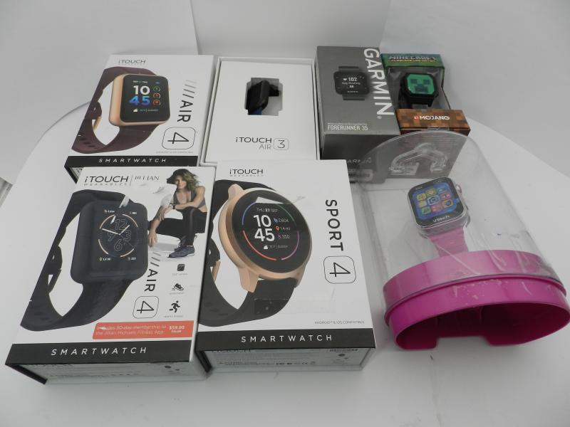 Major Department Smart Watch Lot- Garmin, Itouch,Fitbit.....
