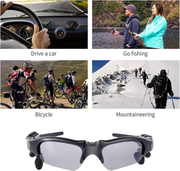 Smart AI Sunglasses Wireless Headset with Built In Micr