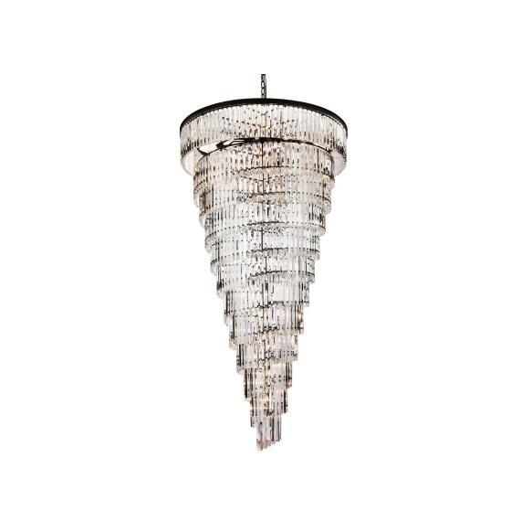 Two Elegant Lighting 1201SR48MB/RC Chandeliers - MSRP $16,720