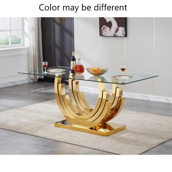 Furniture - Glass Top Dining Table, Upholstered Bed Frame, Farmhouse Armoire - MSRP $3,694