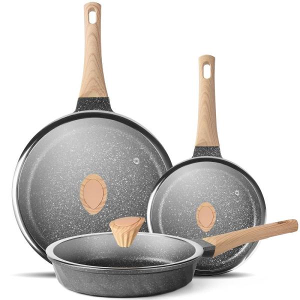 Kitchen - Non Stick Skillet Set, Sabobo 40oz Tumbler, Fanquare Woven Placemats - MSRP $13,063