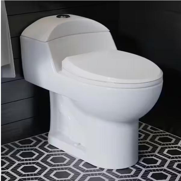 Kitchen & Bath - Swiss Madison Chateau 1pc 1.1/1.6GPF Dual Flush Elongated Toilets, Glacier Bay - Est Retail $1,059
