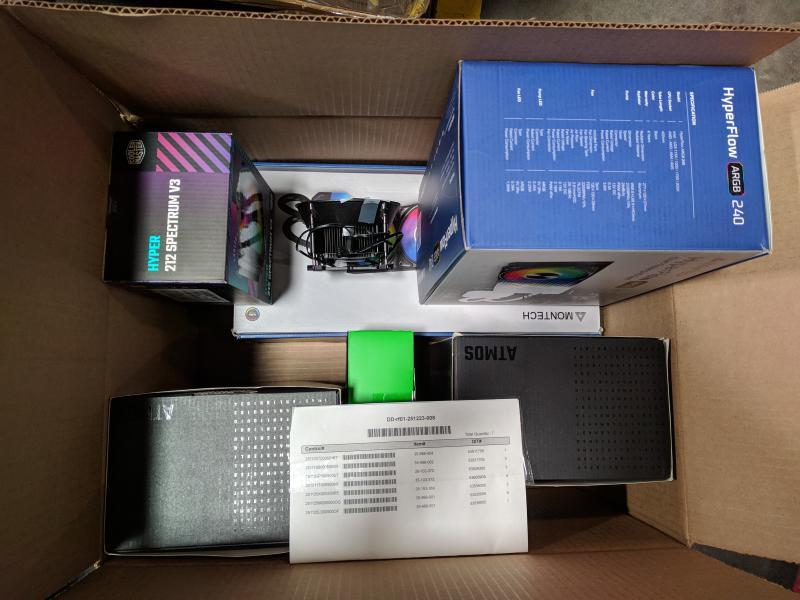 Motherboard, Liquid Cooler, Gaming PC Acc. Lot & More- $2K - 14 Qty.