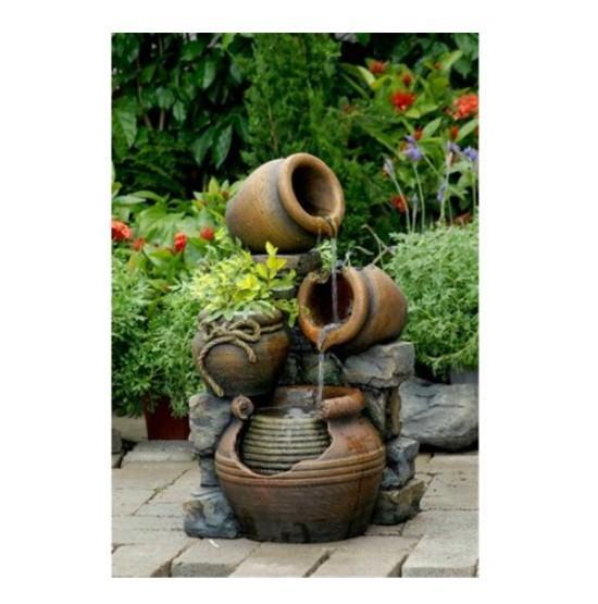 Jeco Outdoor Water Fountain, Vasagle Ekho Barstools, Evergrace Quilt Set - MSRP $2,227