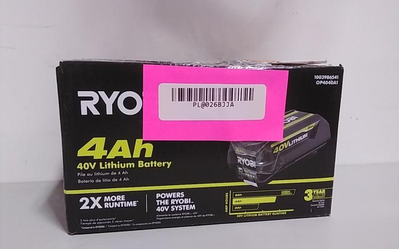 Ryobi 40V Lithium-Ion 4.0Ah Battery - MSRP $159