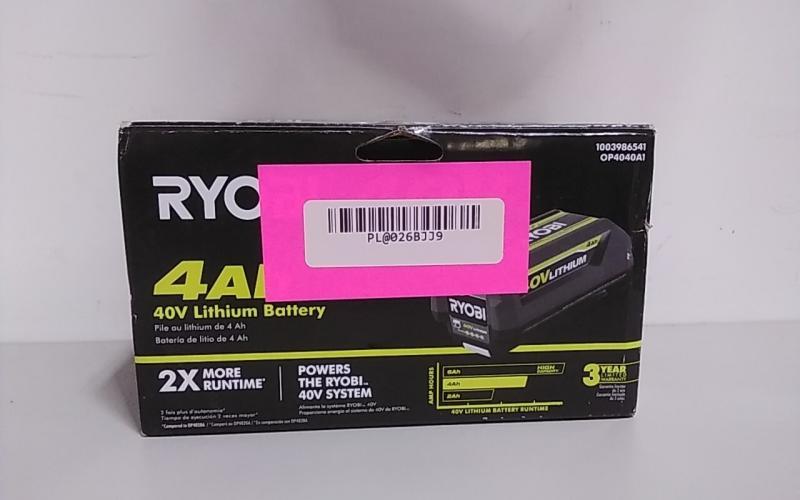 Ryobi 40V Lithium-Ion 4.0Ah Battery - MSRP $159