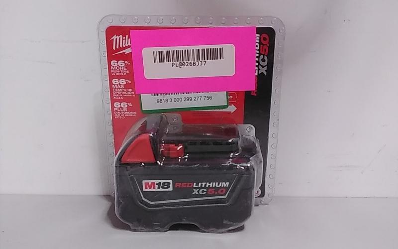 Milwaukee M18 18V 5Ah Lithium-Ion XC Extended Capacity Battery Pack - MSRP $99