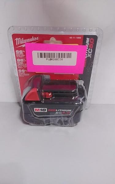 Milwaukee M18 18V 5.0Ah Lithium-Ion XC Extended Capacity Battery Pack - MSRP $99