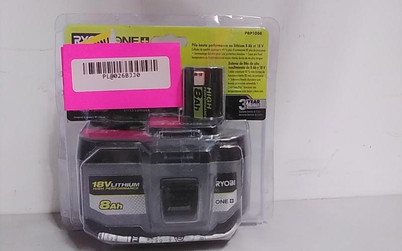 Ryobi ONE+ 18V 8Ah Lithium-Ion HIGH PERFORMANCE Battery - MSRP $179