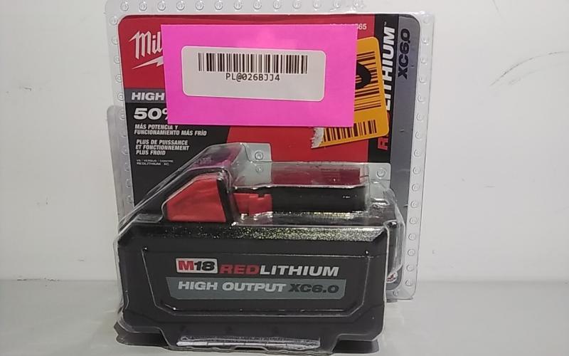 Milwaukee M18 18V Lithium-Ion High Output Battery Pack 6.0Ah - MSRP $199
