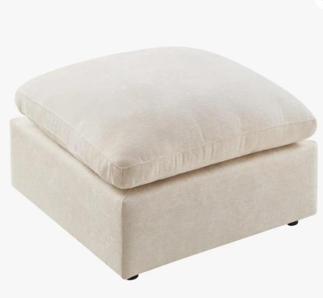 Furniture - Modular Sectional Cushion & Ottoman, Farmhouse Table, Wardrobe Closet w/Drawers & Mirror - MSRP $1,043