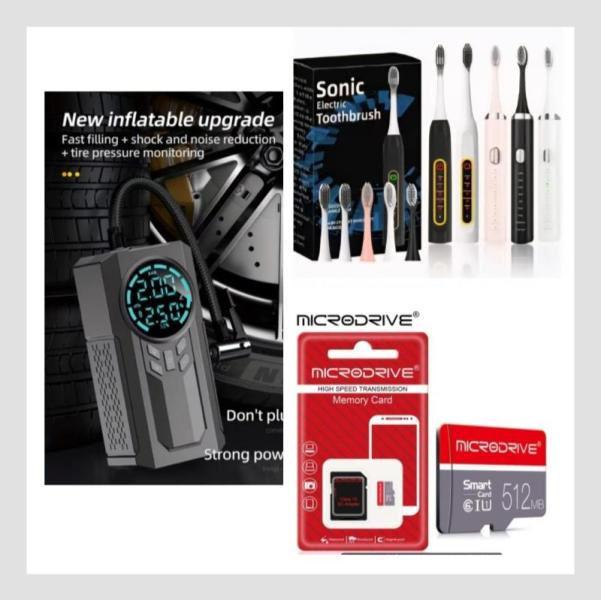 Power Banks, Electric Tooth Brushes, Memory Cards, Chargers & More