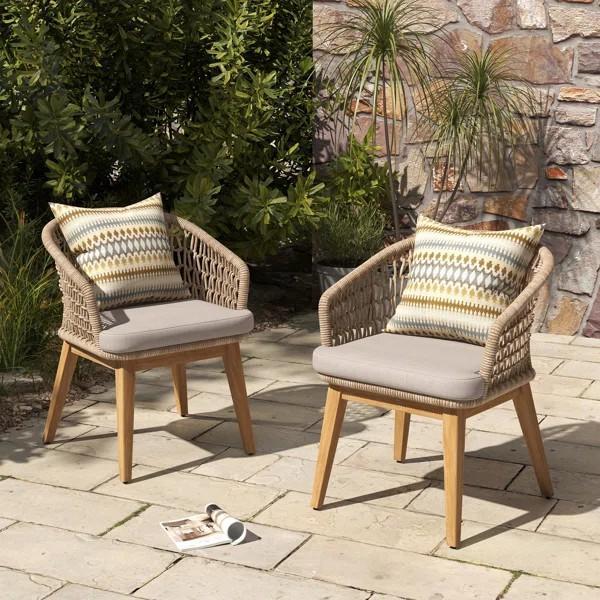 Furniture - George Oliver Outdoor Dining Chairs, Zareon Task Chair, Candler Platform Bed - MSRP $2,119