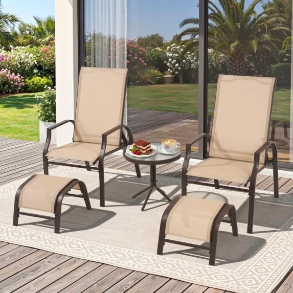 Furniture - Farah Patio Chaise Lounge Set, Humeyra Faux Marble Meeting Table, Amasya Barstool - MSRP $3,054