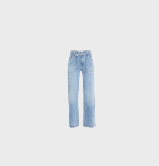 Apparel - Frame Modern Pocket High-Rise Wide Leg Jeans, Le Slim Palazzo Modernist Pocket Jeans - Original MSRP $1,712