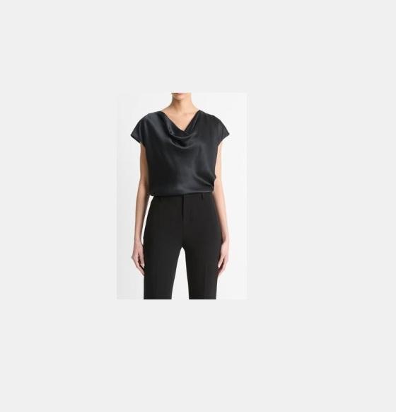 Apparel - Vince Cowl Neck Silk Blouse, Draped Cowl Neck Top, Pocket Polo Shirt, BECCA Swimsuit - Original MSRP $3,442
