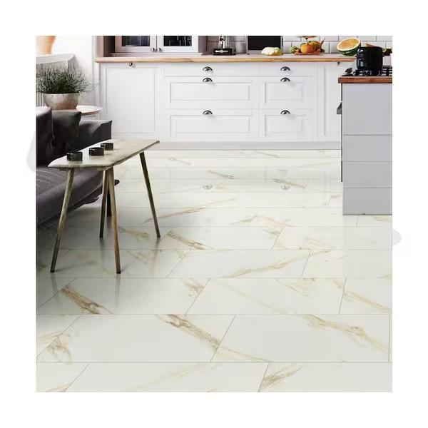 MSI Yosemite White 16 in. x 32 in. Polished Porcelain Marble Look Floor and Wall Tile - Est Retail $1,326- 1plt