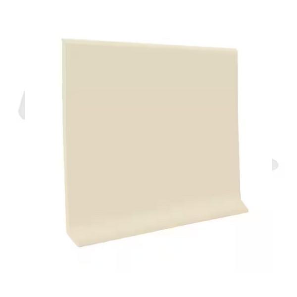 Roppe Color Almond 0.080 in. T x 4 in. W x 4 ft. L Dryback Vinyl Covebase - Est Retail $2,184- 1plt