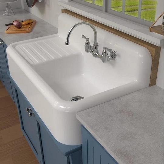 Whitehaus WHQD4220-WHITE Kitchen Sink - MSRP $1,540