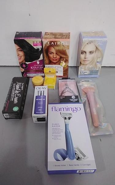 Health and Beauty - Olay Night Facial Serum, L'Oreal Paris Power Toner, Lottie London Face Brush - MSRP $6,982