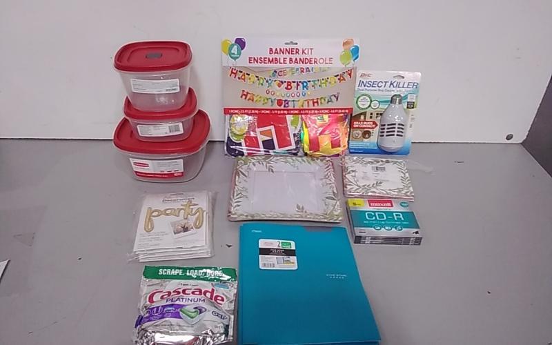 Bed Bath and Home - PIC Bug Zapper Light Bulb, Rubbermaid Food Storage Containers, Maxell CDs - MSRP $7,076