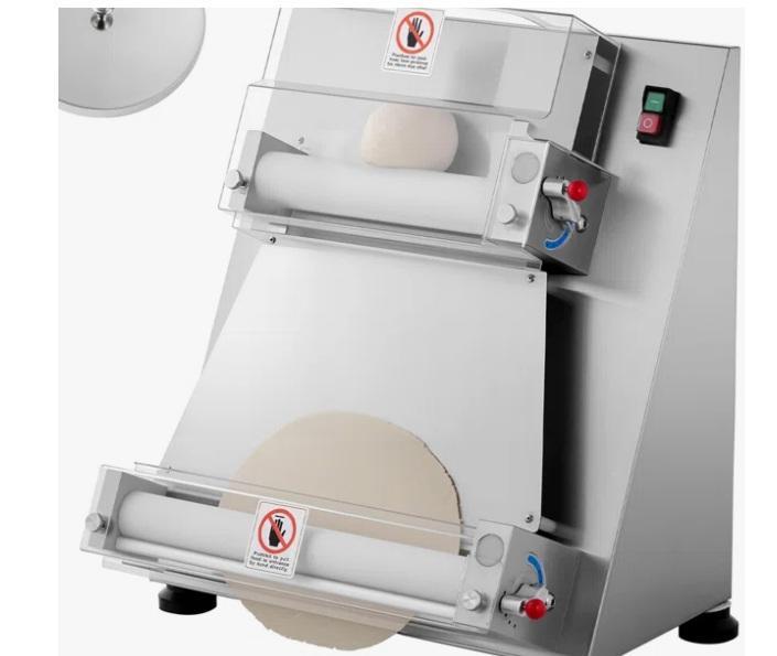 Housewares - 14in Pizza Dough Roller Sheeter Auto Press, Evonia 59in 8-Seat Round Solid Wood Dining Table -MSRP $2,364
