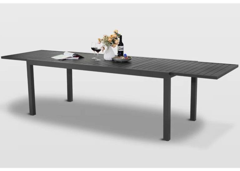 Latitude Run 10-Person Extendable Aluminum Outdoor Dining Table - MSRP $589