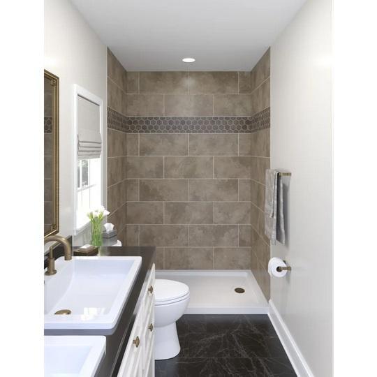 Miseno MSW-603696RFL-SMH Alcove Shower Wall Kit - MSRP $1,139