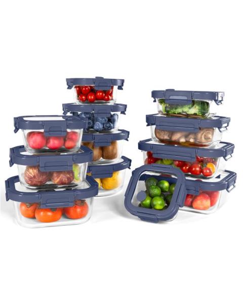 Kitchen - BOROHOUSE 12pk Glass Containers w/Tempered Lids, PARTY KNIGHT New Years Eve Party Supplies 2026 - MSRP $2,821