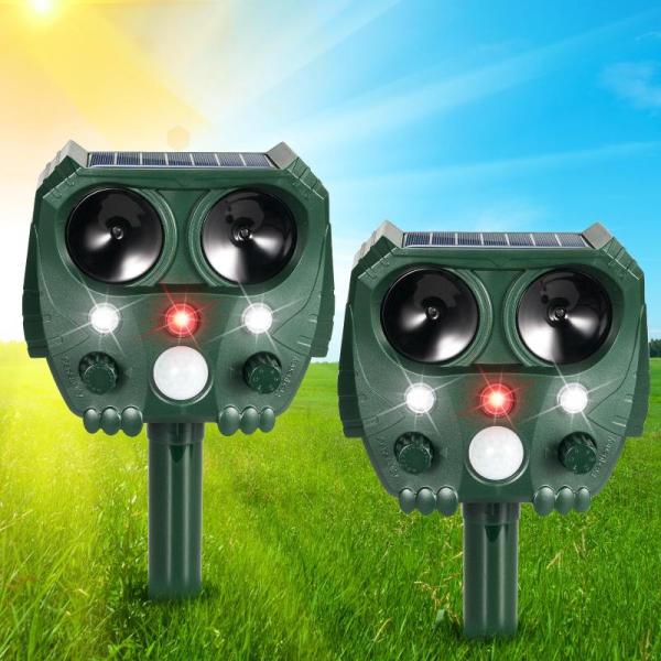 Lawn & Garden - JahyElec 2pk Solar Ultrasonic Animal Repeller, Bewesazy D010012307 Flame Tamer Grill Part - MSRP $7,311