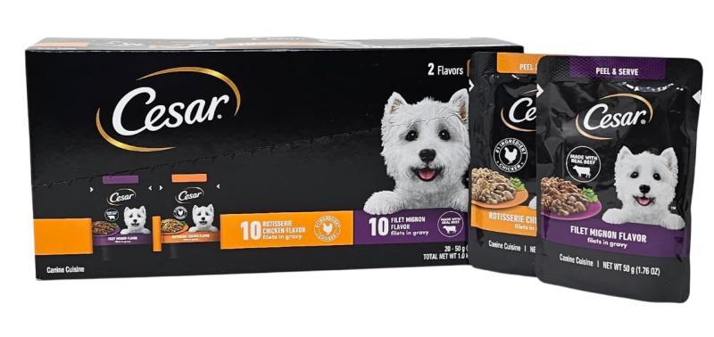 Pet Products - Cesar Filets Dog Food, Delectables Cat Food, HICC Hypoallergenic Cat Wipes - MSRP $3,040