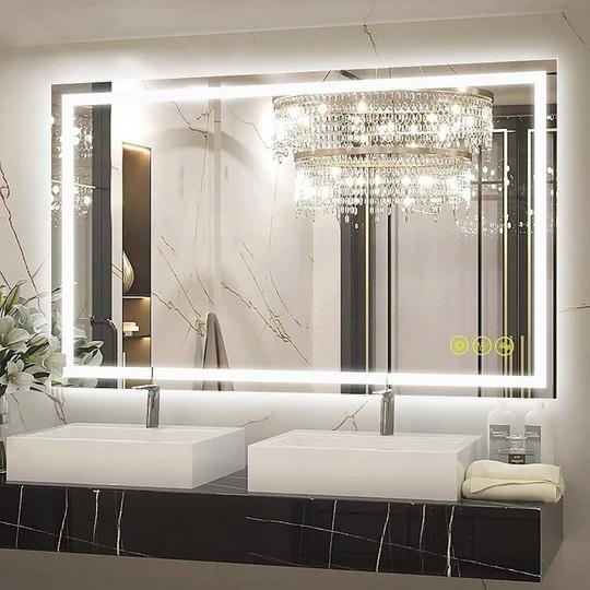 Brio Lighting ANE049 Frameless Bathroom Wall Mirror - MSRP $629