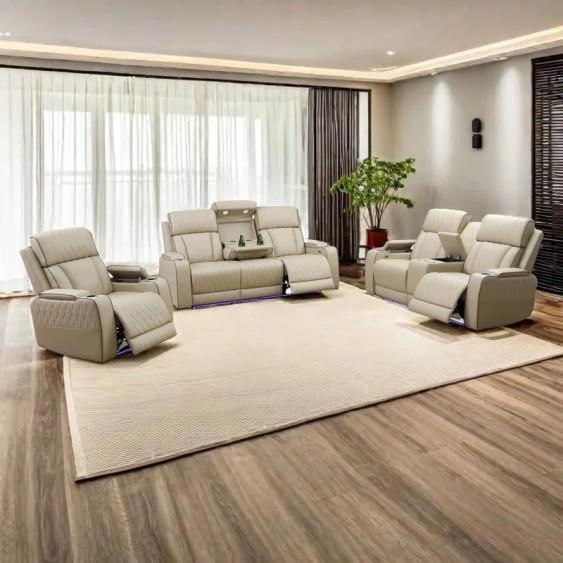 TRUCKLOAD - Furniture - Ivy Bronx Sofa Set, Povison TV Stand, Azil Mirrored Accent Chest - MSRP $58,219