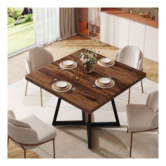 Byblight Lesley 31.5 in. Metal Trestle Dining Table - Est Retail $1,728- 1plt