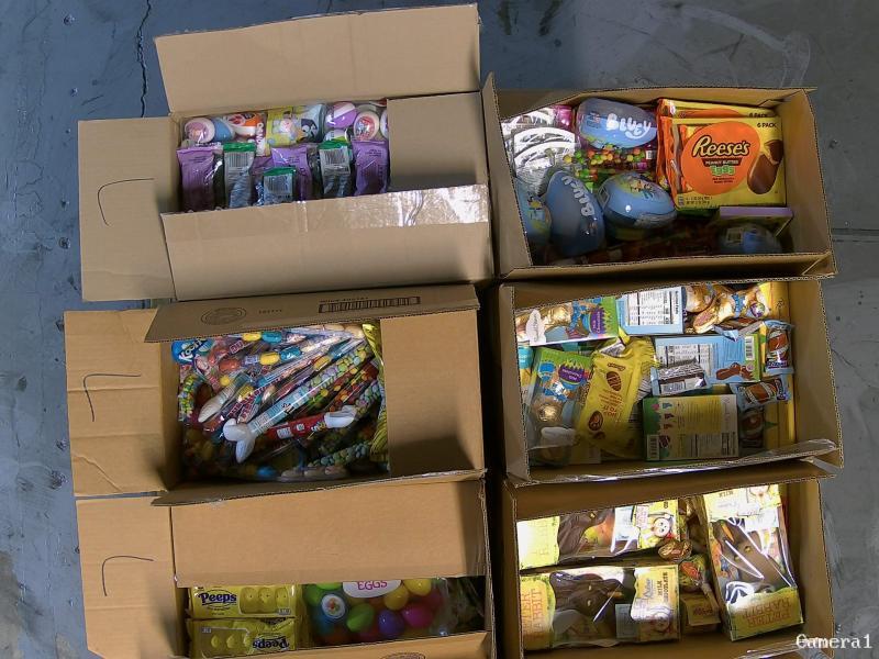 Grocery- Lindt Milk Chocolate, Bluey Candy Filled Eggs, Skittles Filled Easter Cane - MSRP $16,337