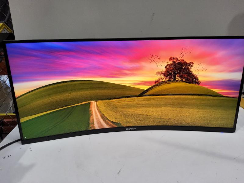 A Grade - Sansui 34" Curved WQHD 165Hz Gaming Monitor, Black - MSRP $179