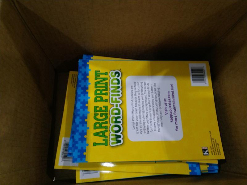 Braintainment Large Print Word-Find Puzzle Book (Set of 3) - MSRP $998