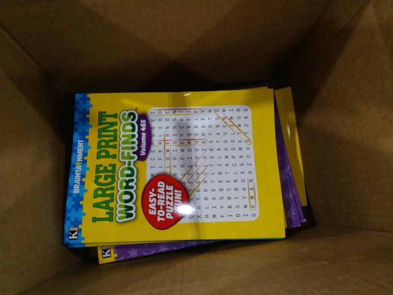 Braintainment Large Print Word-Find Puzzle Book (Set of 3) - MSRP $1,007