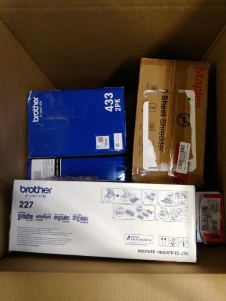 Electronics - Epson Color Scanner, Canon Printer Toner, Micro-Cut Multi-Media Shredder - MSRP $2,554